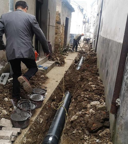 鎮(zhèn)消防工程九十村段施工中